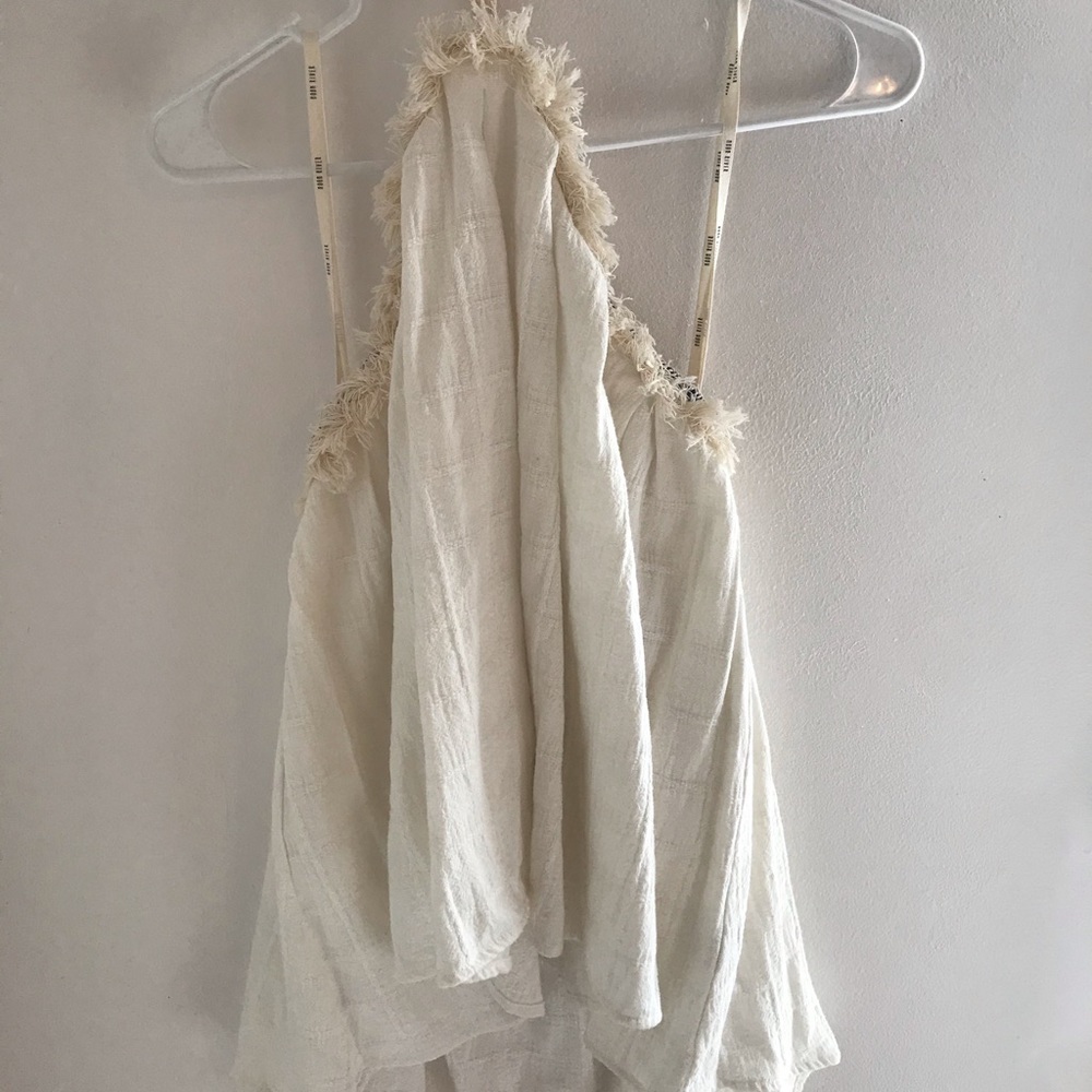 Moon River Cream Halter Top